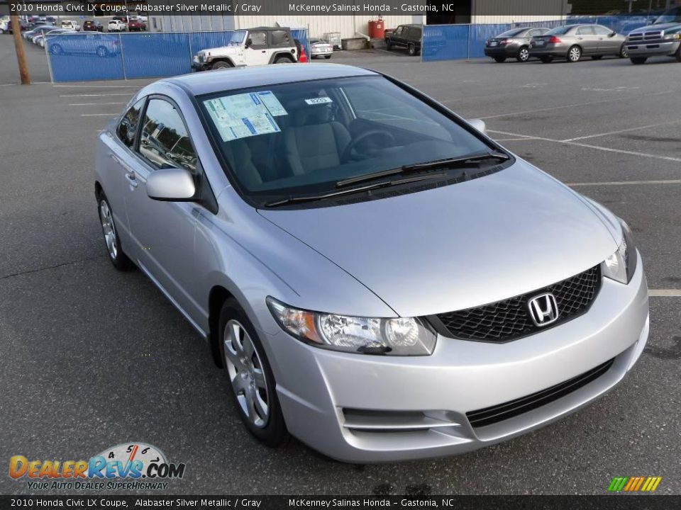 2010 Honda Civic LX Coupe Alabaster Silver Metallic / Gray Photo #5