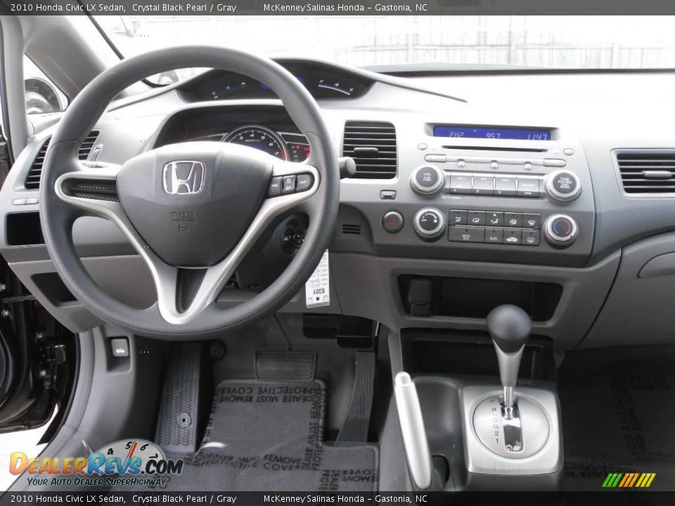 2010 Honda Civic LX Sedan Crystal Black Pearl / Gray Photo #23