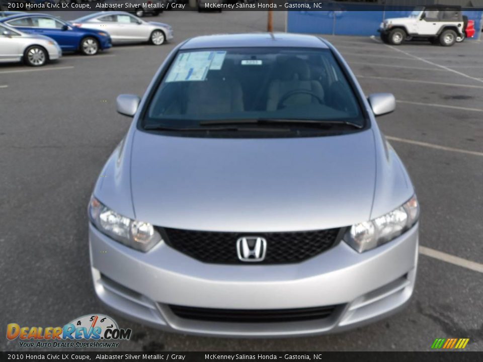 2010 Honda Civic LX Coupe Alabaster Silver Metallic / Gray Photo #6