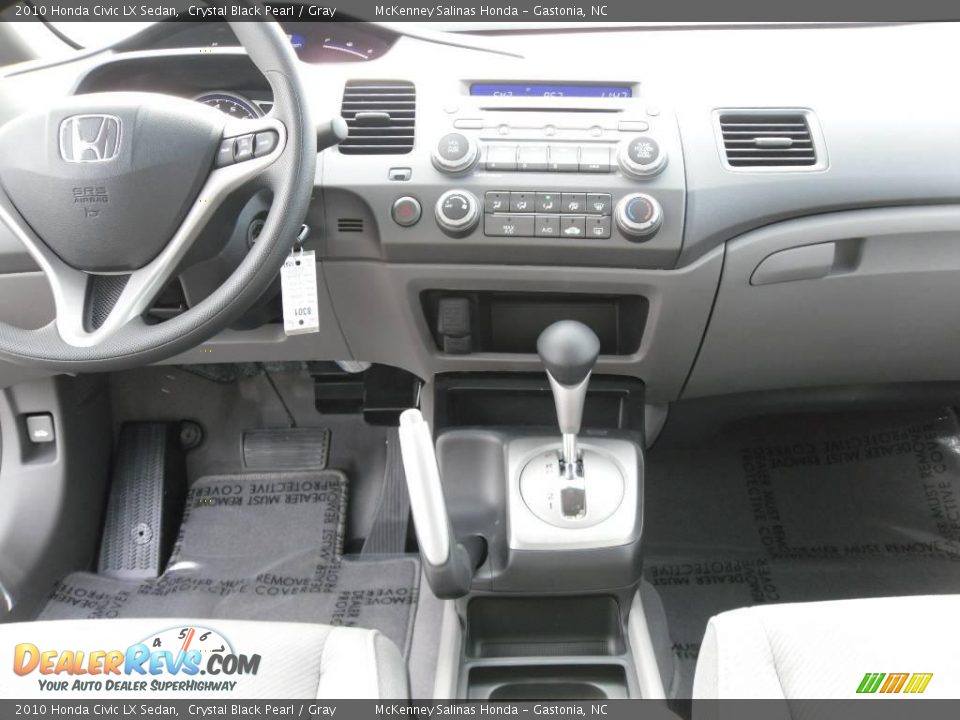 2010 Honda Civic LX Sedan Crystal Black Pearl / Gray Photo #24