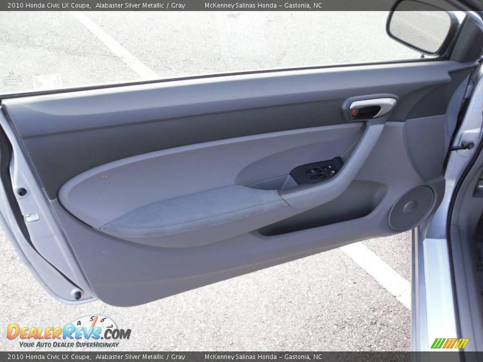 2010 Honda Civic LX Coupe Alabaster Silver Metallic / Gray Photo #7