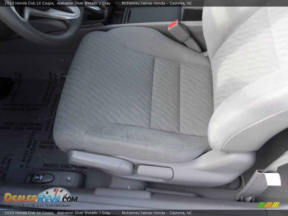 2010 Honda Civic LX Coupe Alabaster Silver Metallic / Gray Photo #8
