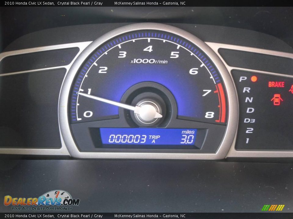 2010 Honda Civic LX Sedan Crystal Black Pearl / Gray Photo #27