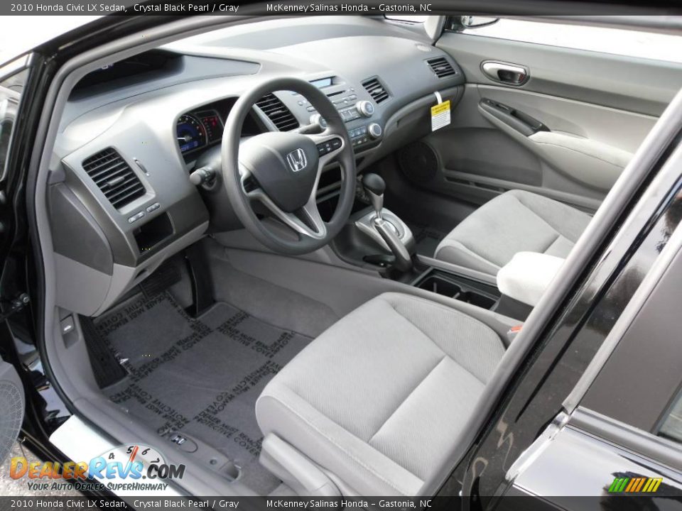 2010 Honda Civic LX Sedan Crystal Black Pearl / Gray Photo #29