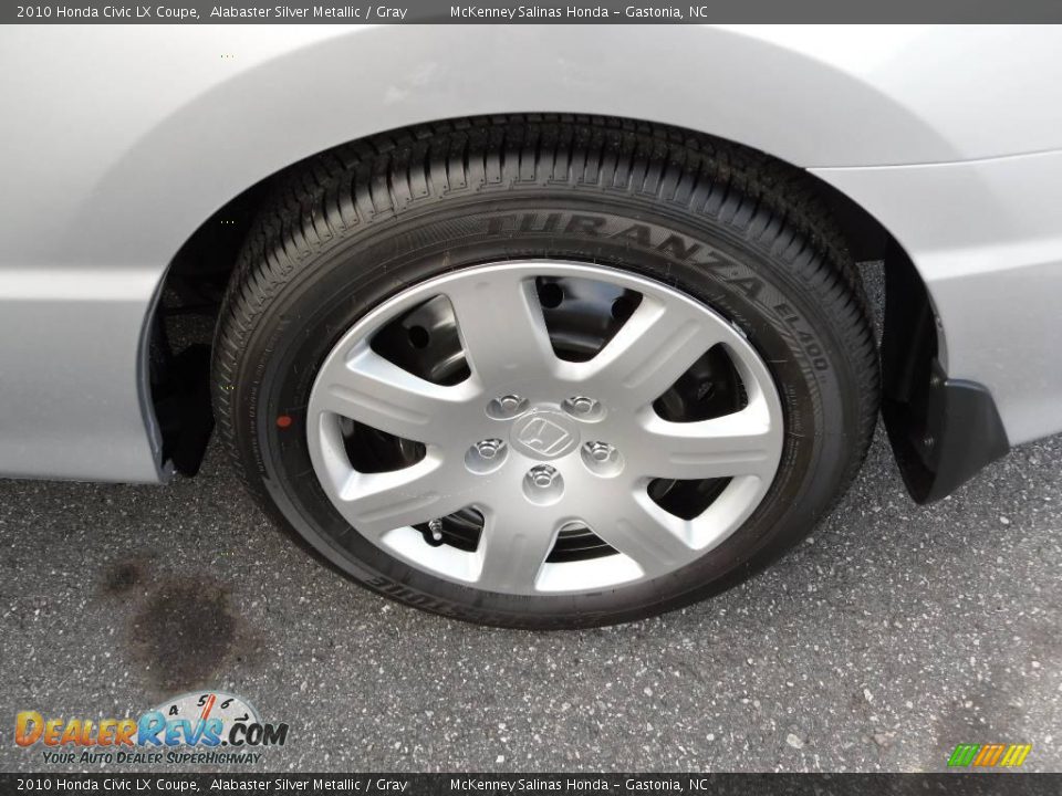 2010 Honda Civic LX Coupe Alabaster Silver Metallic / Gray Photo #12