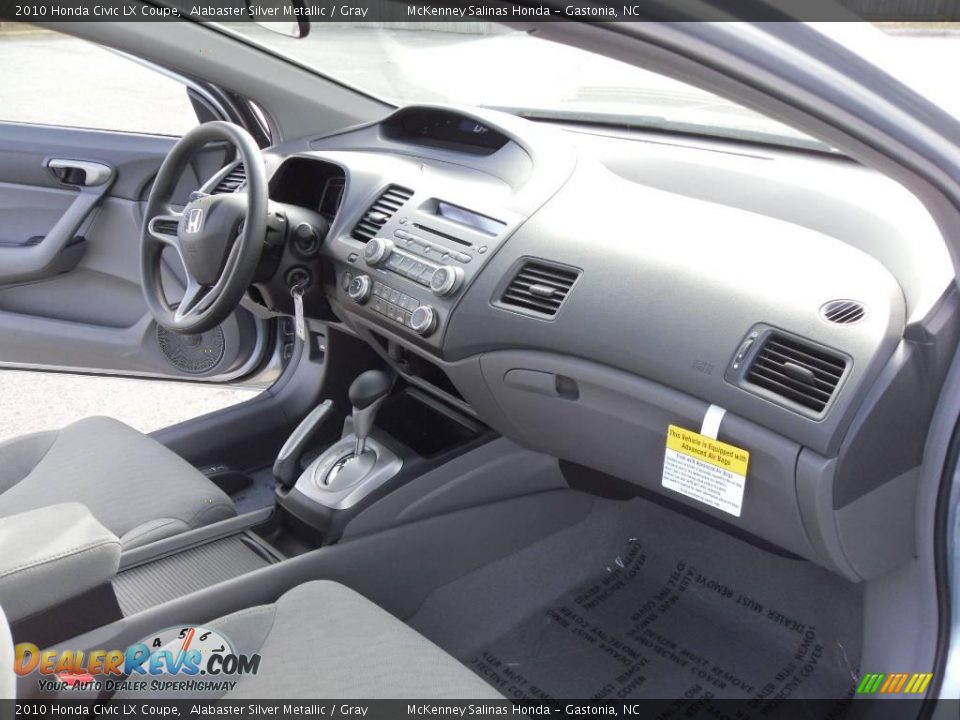 2010 Honda Civic LX Coupe Alabaster Silver Metallic / Gray Photo #16