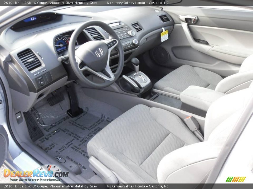 2010 Honda Civic LX Coupe Alabaster Silver Metallic / Gray Photo #28