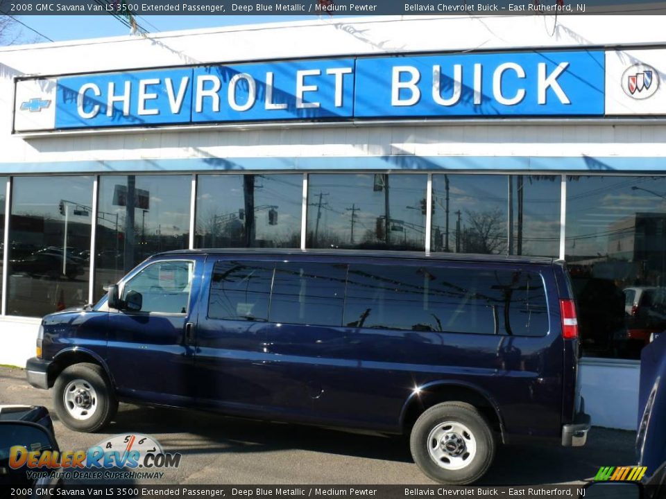 2008 GMC Savana Van LS 3500 Extended Passenger Deep Blue Metallic / Medium Pewter Photo #1