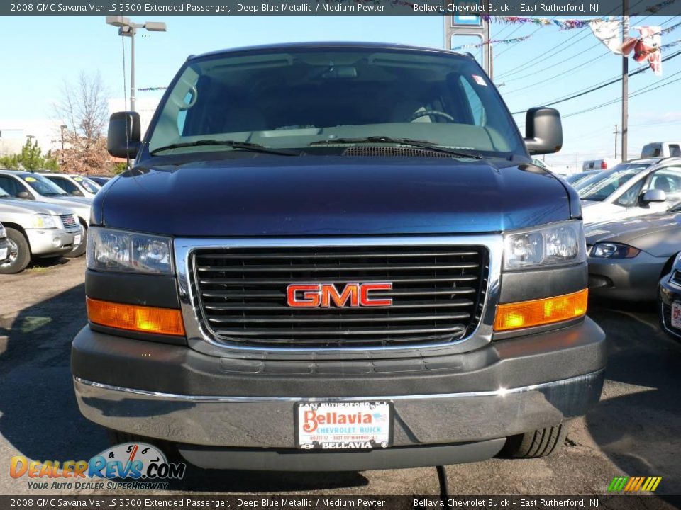 2008 GMC Savana Van LS 3500 Extended Passenger Deep Blue Metallic / Medium Pewter Photo #2