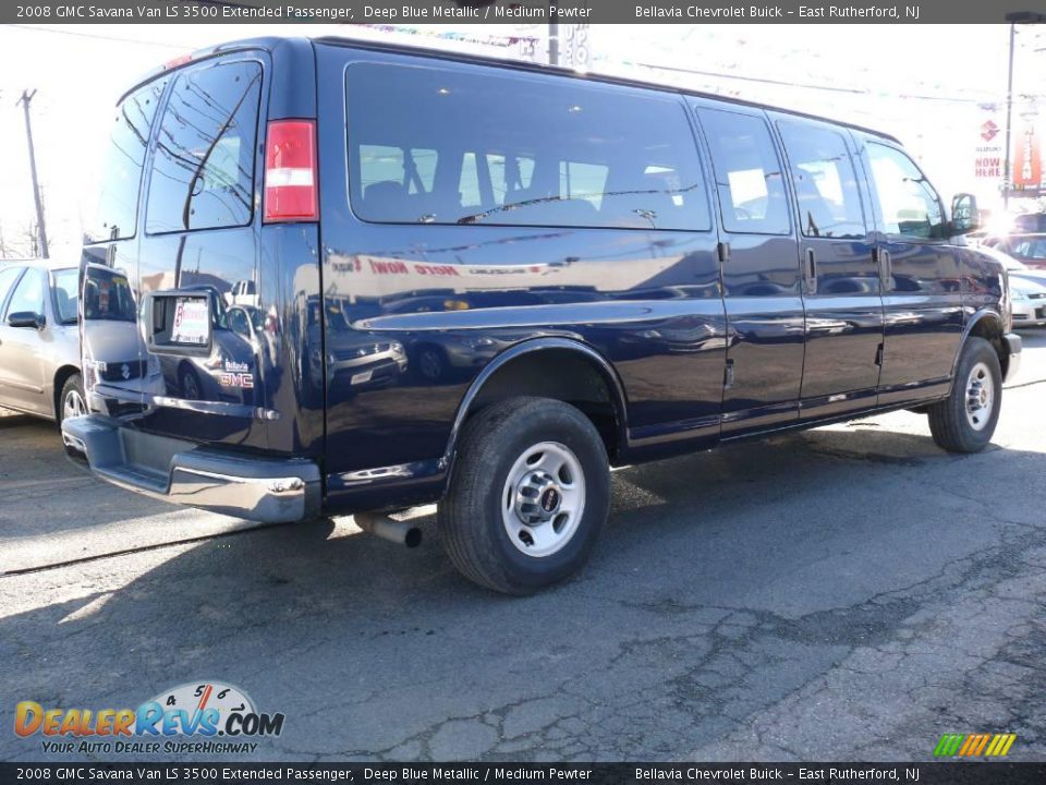 2008 GMC Savana Van LS 3500 Extended Passenger Deep Blue Metallic / Medium Pewter Photo #4