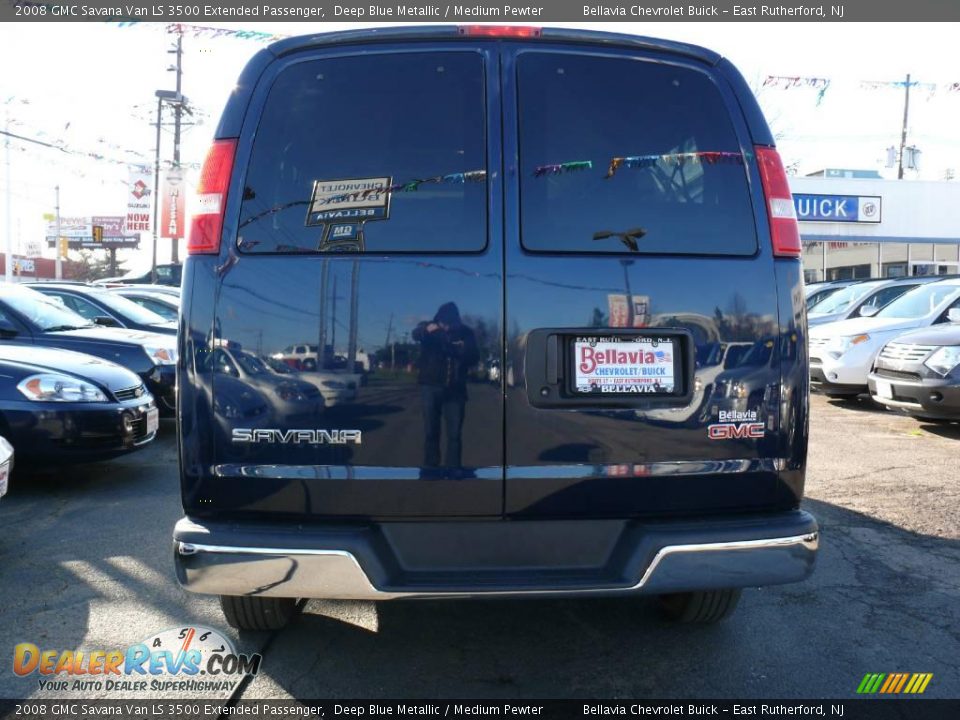 2008 GMC Savana Van LS 3500 Extended Passenger Deep Blue Metallic / Medium Pewter Photo #5