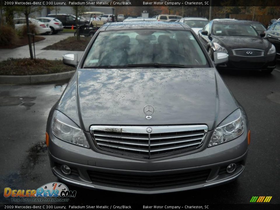 2009 Mercedes-Benz C 300 Luxury Palladium Silver Metallic / Grey/Black Photo #14