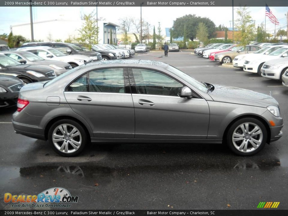 2009 Mercedes-Benz C 300 Luxury Palladium Silver Metallic / Grey/Black Photo #15