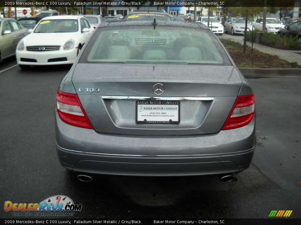 2009 Mercedes-Benz C 300 Luxury Palladium Silver Metallic / Grey/Black Photo #17