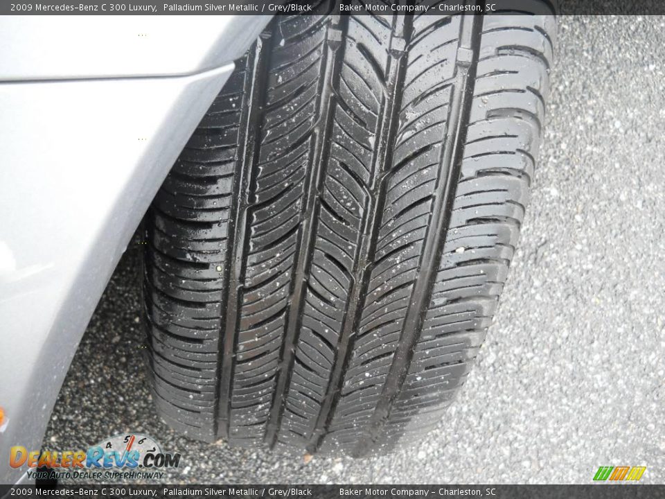 2009 Mercedes-Benz C 300 Luxury Palladium Silver Metallic / Grey/Black Photo #20