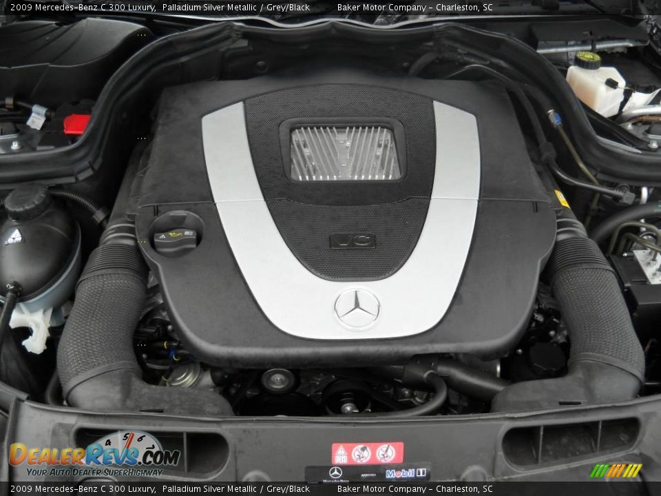 2009 Mercedes-Benz C 300 Luxury Palladium Silver Metallic / Grey/Black Photo #21