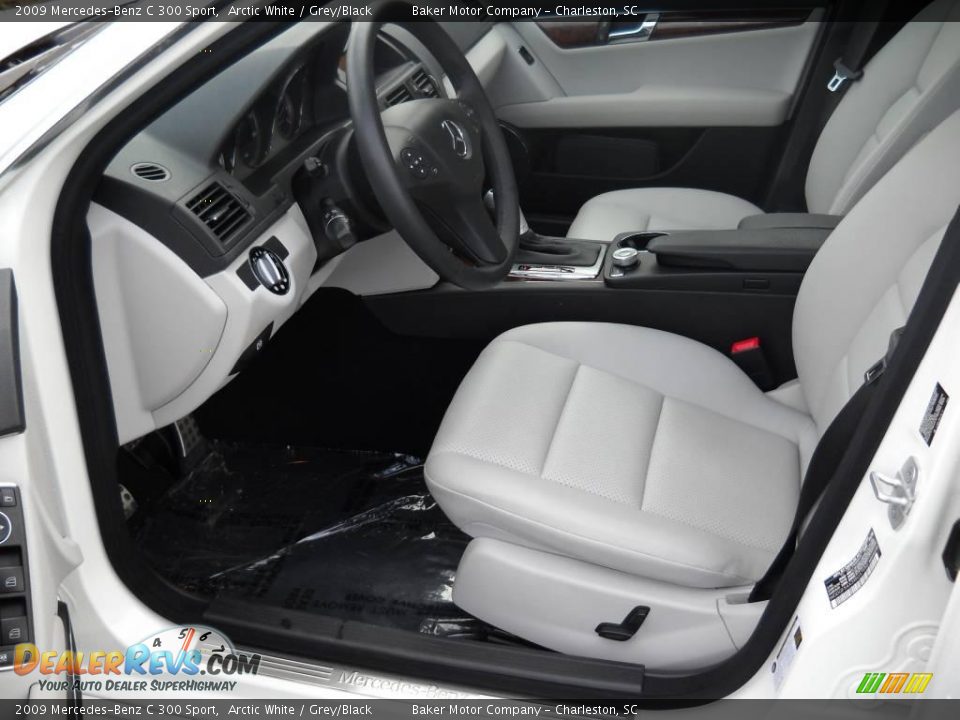 2009 Mercedes-Benz C 300 Sport Arctic White / Grey/Black Photo #5
