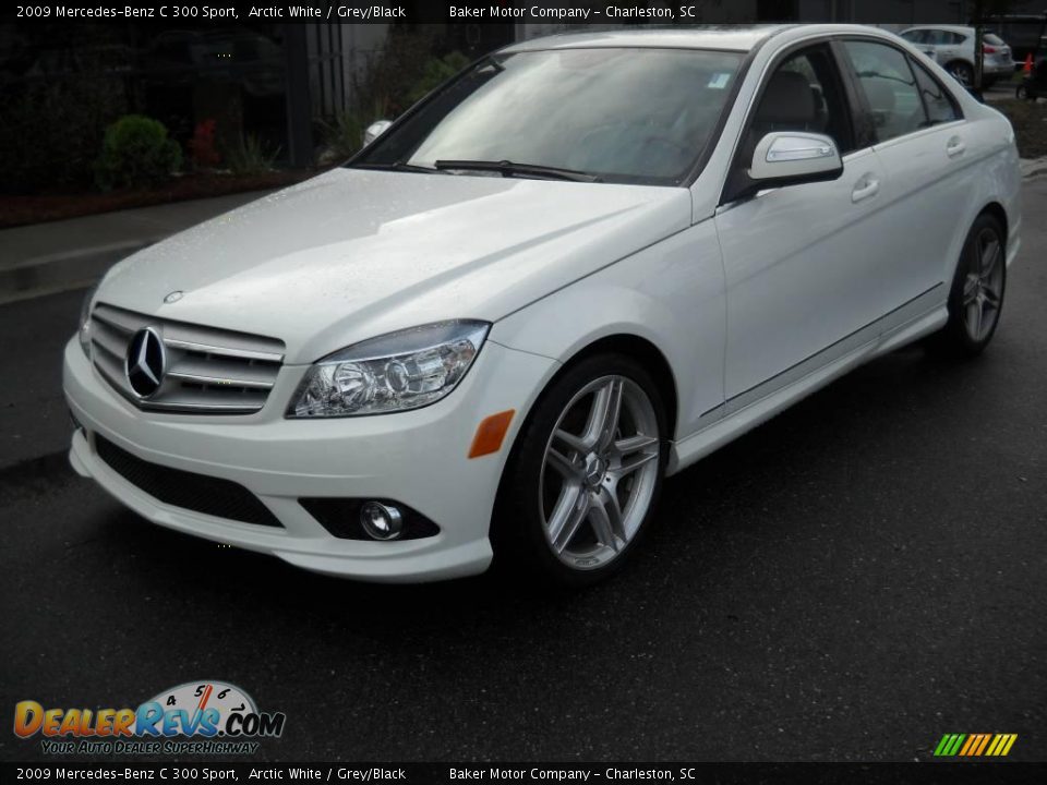 2009 Mercedes-Benz C 300 Sport Arctic White / Grey/Black Photo #13