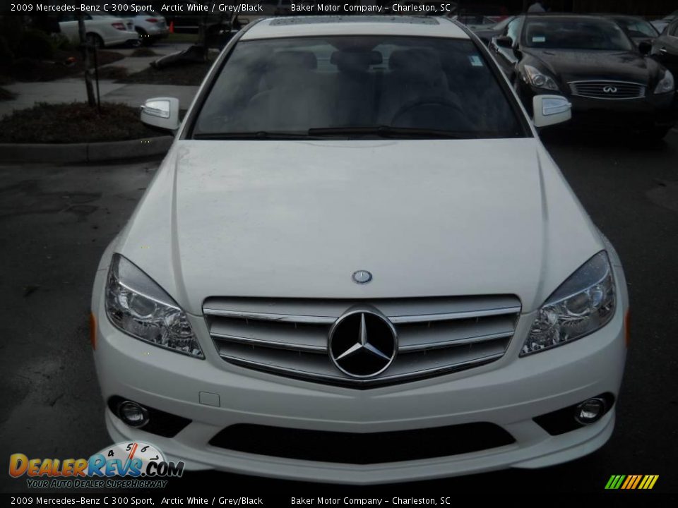2009 Mercedes-Benz C 300 Sport Arctic White / Grey/Black Photo #14