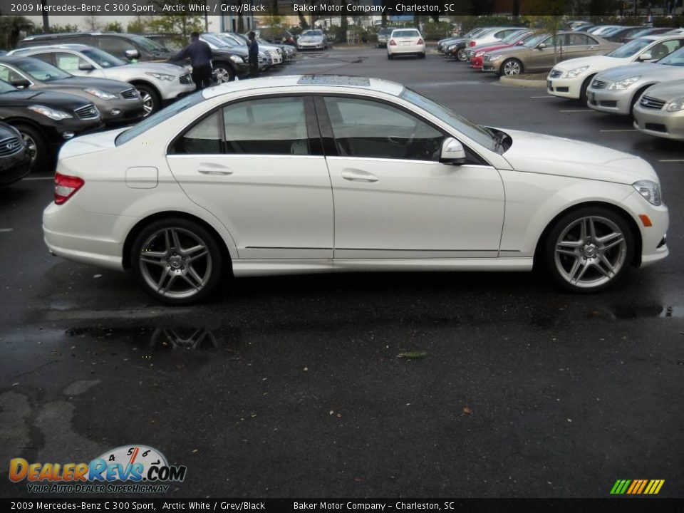 2009 Mercedes-Benz C 300 Sport Arctic White / Grey/Black Photo #15