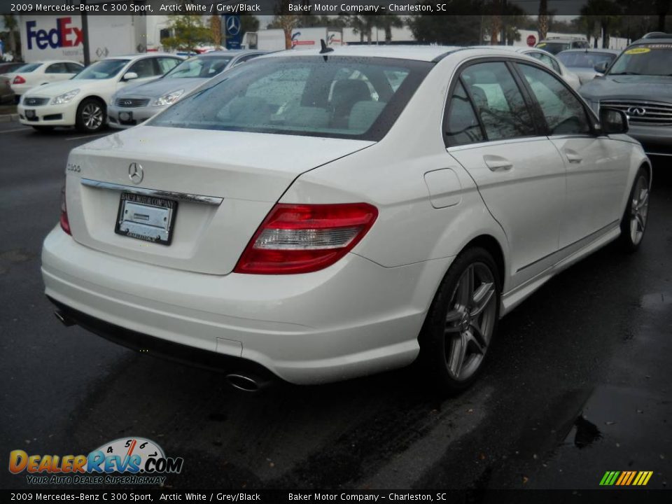 2009 Mercedes-Benz C 300 Sport Arctic White / Grey/Black Photo #16