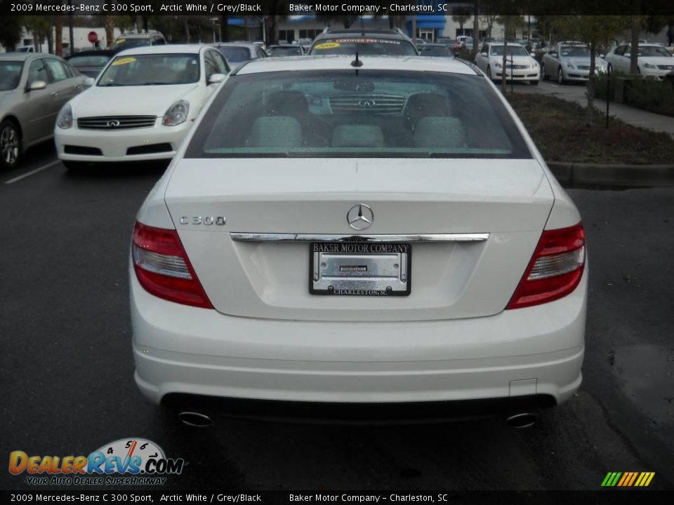 2009 Mercedes-Benz C 300 Sport Arctic White / Grey/Black Photo #17