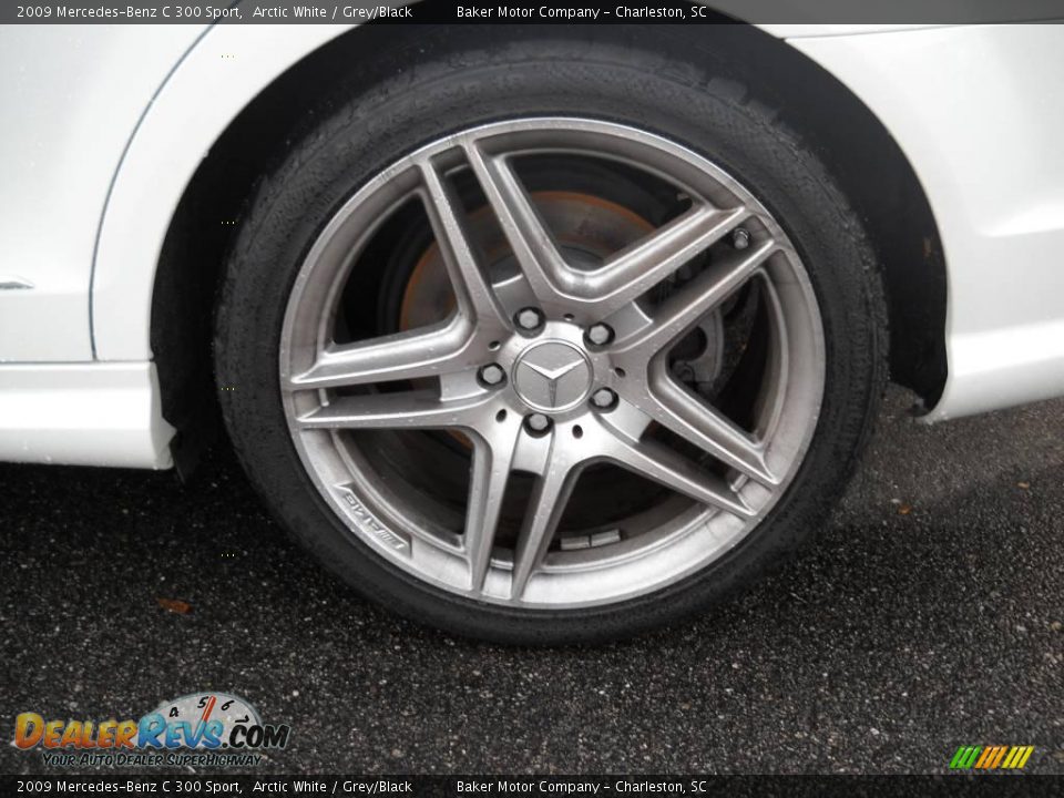 2009 Mercedes-Benz C 300 Sport Arctic White / Grey/Black Photo #19