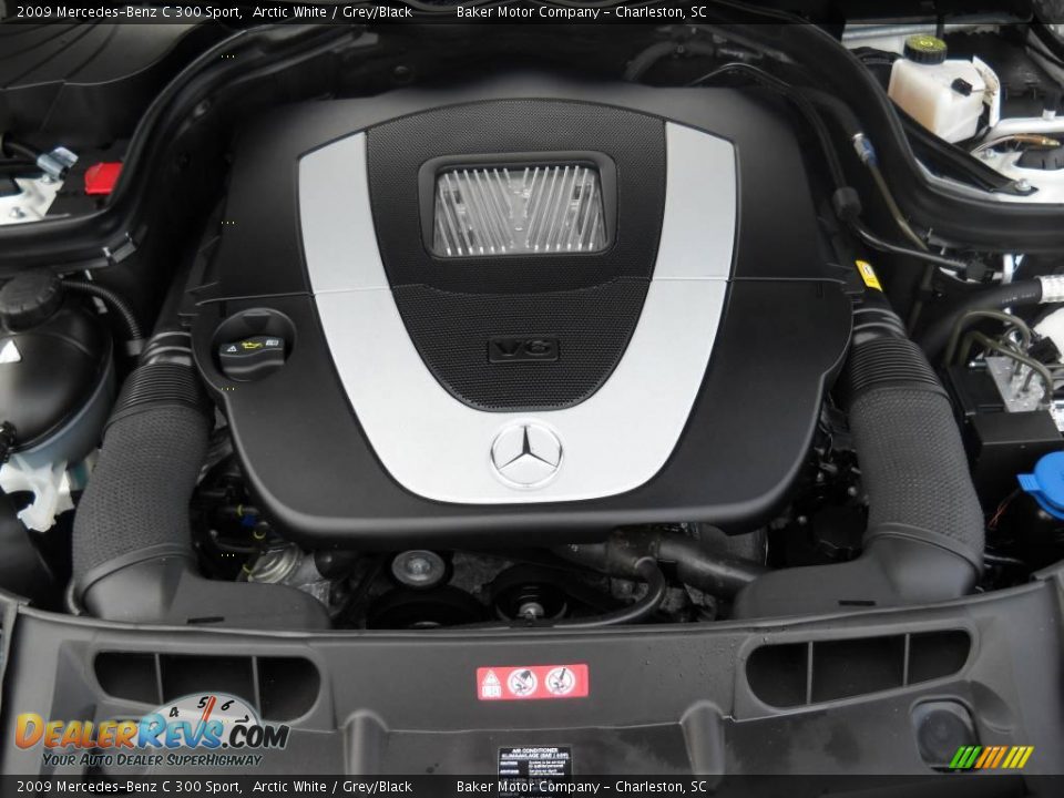 2009 Mercedes-Benz C 300 Sport Arctic White / Grey/Black Photo #21