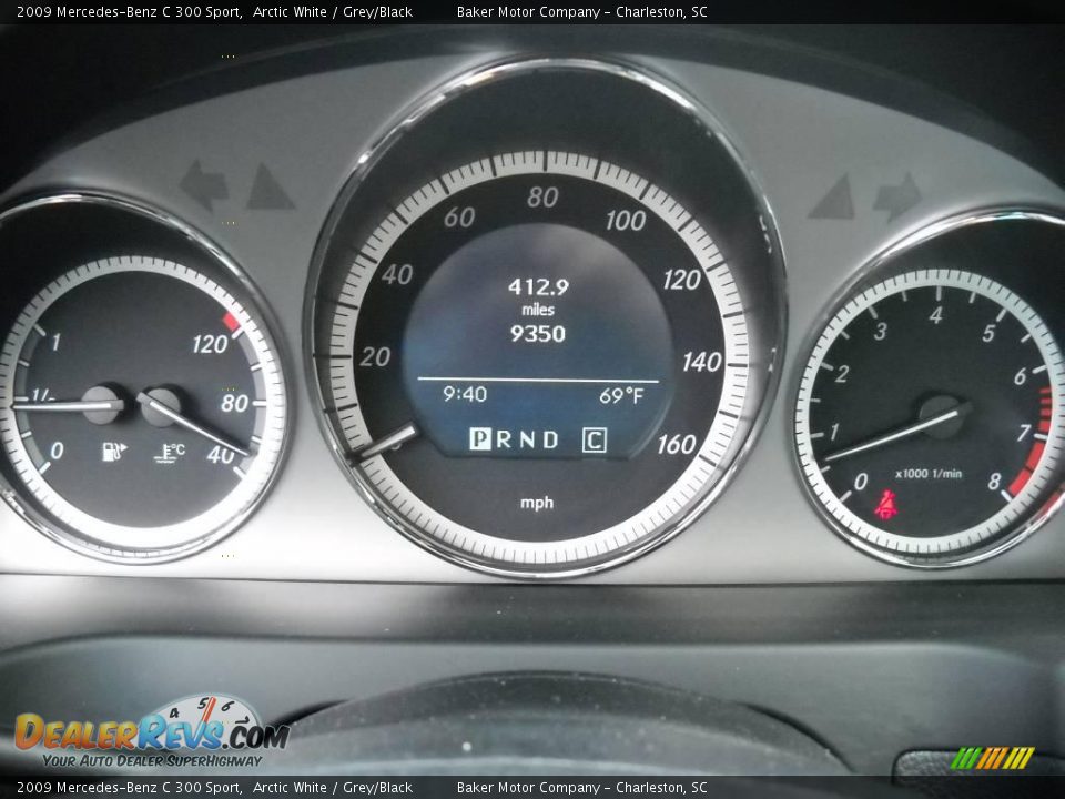 2009 Mercedes-Benz C 300 Sport Arctic White / Grey/Black Photo #23