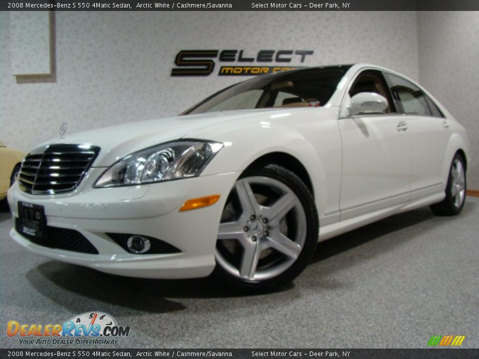 2008 Mercedes-Benz S 550 4Matic Sedan Arctic White / Cashmere/Savanna Photo #1