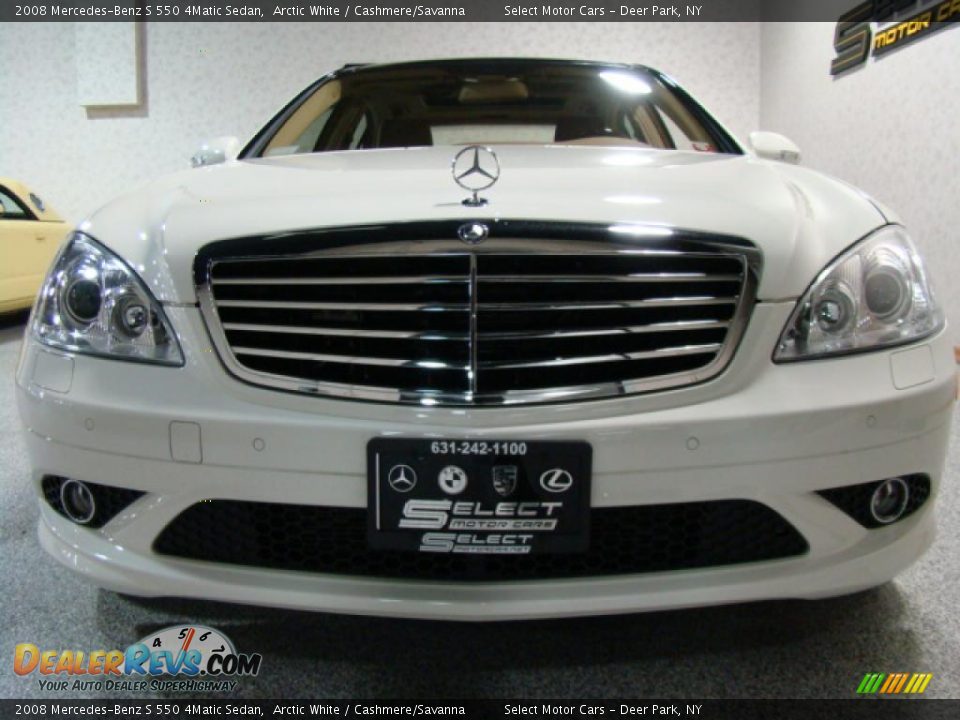 2008 Mercedes-Benz S 550 4Matic Sedan Arctic White / Cashmere/Savanna Photo #3