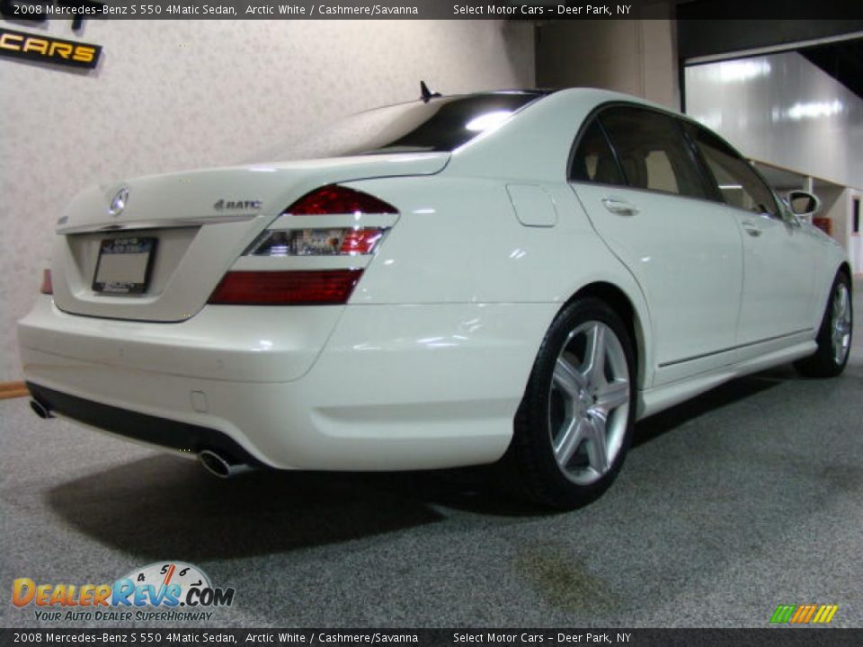 2008 Mercedes-Benz S 550 4Matic Sedan Arctic White / Cashmere/Savanna Photo #4