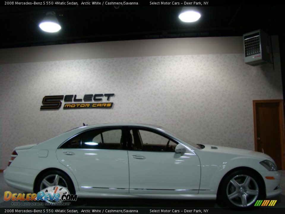 2008 Mercedes-Benz S 550 4Matic Sedan Arctic White / Cashmere/Savanna Photo #5