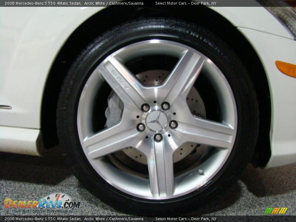2008 Mercedes-Benz S 550 4Matic Sedan Arctic White / Cashmere/Savanna Photo #6