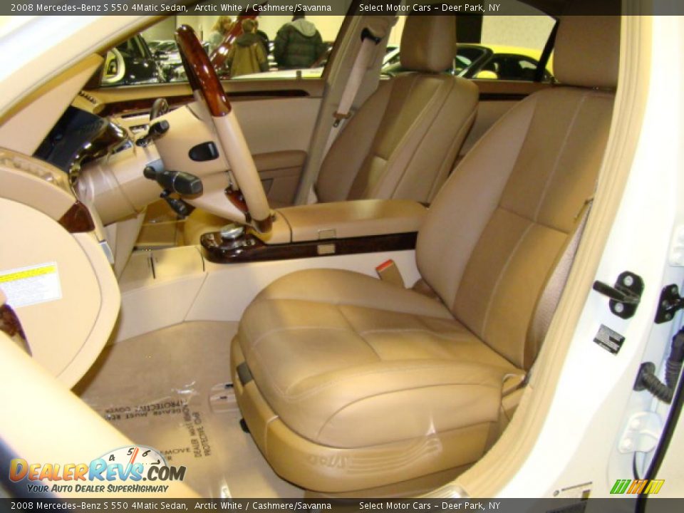 2008 Mercedes-Benz S 550 4Matic Sedan Arctic White / Cashmere/Savanna Photo #8