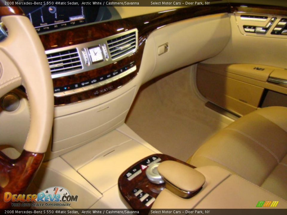 2008 Mercedes-Benz S 550 4Matic Sedan Arctic White / Cashmere/Savanna Photo #10