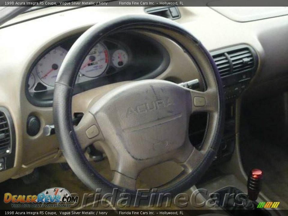1998 Acura Integra RS Coupe Vogue Silver Metallic / Ivory Photo #14