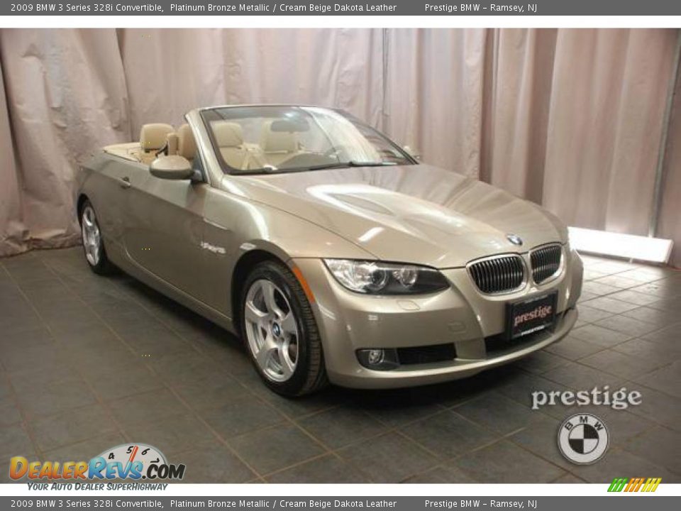 2009 BMW 3 Series 328i Convertible Platinum Bronze Metallic / Cream Beige Dakota Leather Photo #6