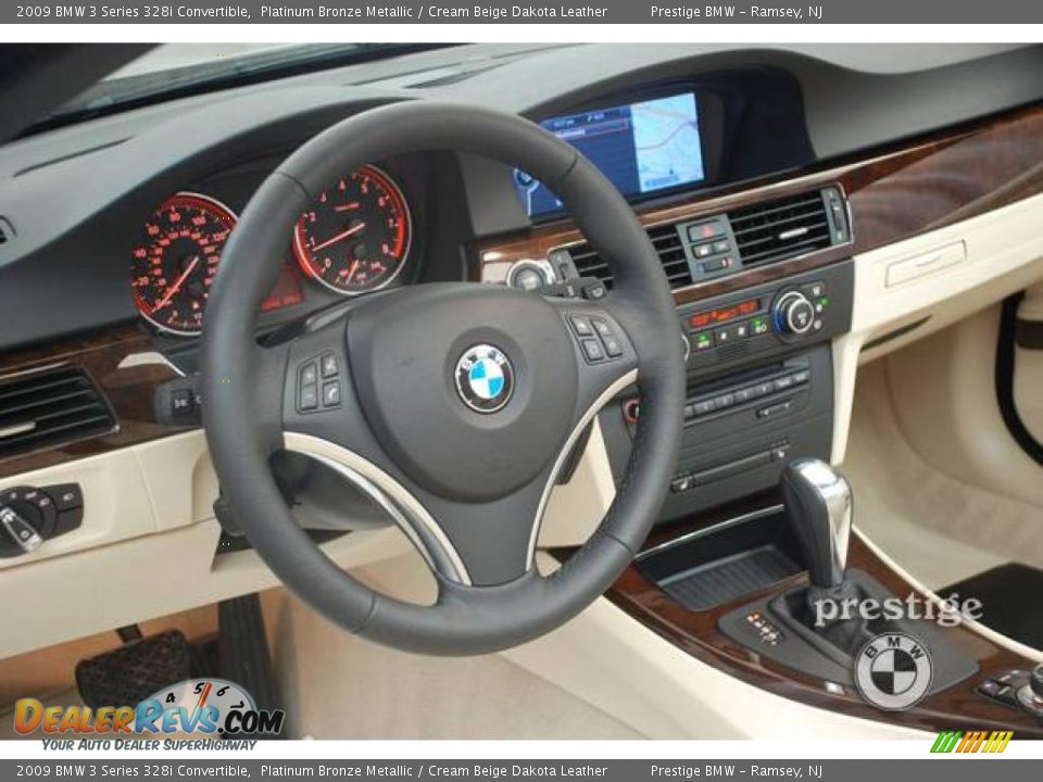 2009 BMW 3 Series 328i Convertible Platinum Bronze Metallic / Cream Beige Dakota Leather Photo #14