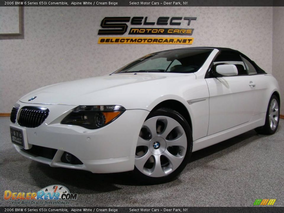 2006 BMW 6 Series 650i Convertible Alpine White / Cream Beige Photo #1
