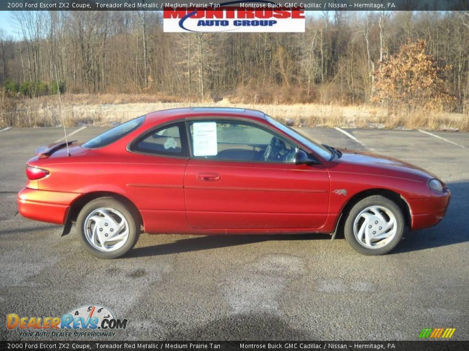 2000 Ford Escort ZX2 Coupe Toreador Red Metallic / Medium Prairie Tan Photo #1