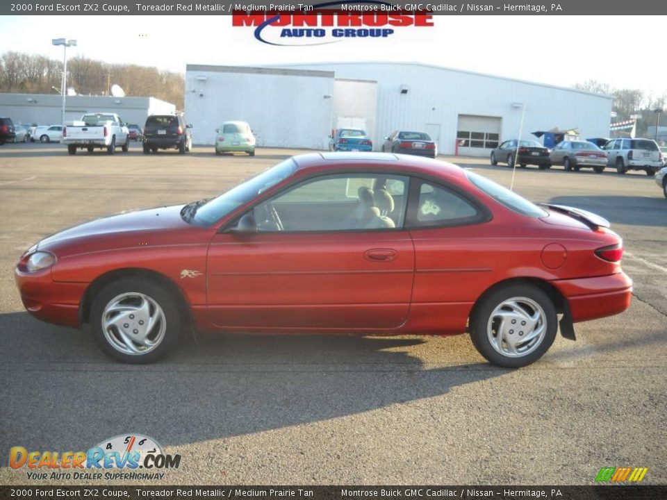 2000 Ford Escort ZX2 Coupe Toreador Red Metallic / Medium Prairie Tan Photo #7