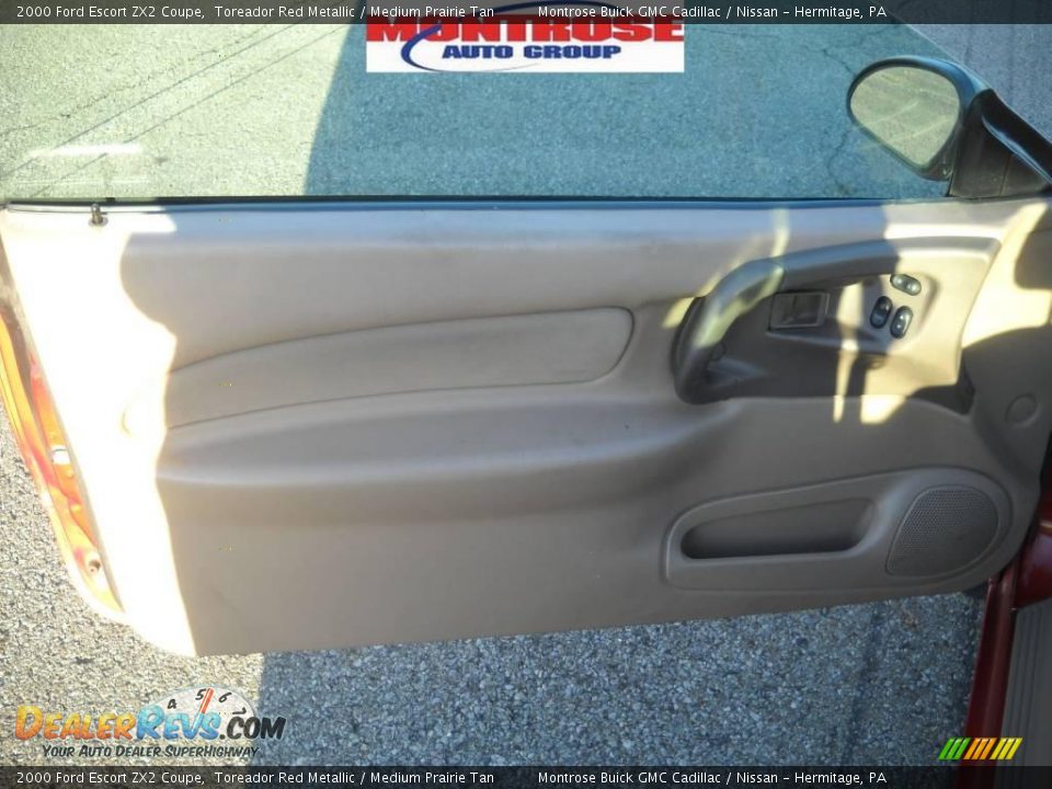 2000 Ford Escort ZX2 Coupe Toreador Red Metallic / Medium Prairie Tan Photo #8