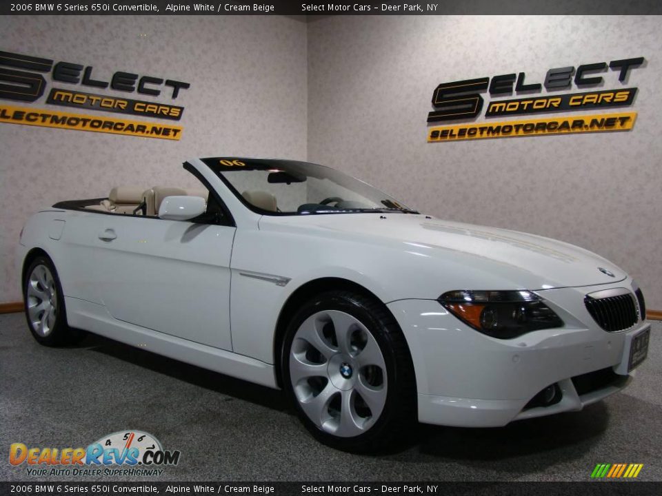 2006 BMW 6 Series 650i Convertible Alpine White / Cream Beige Photo #3