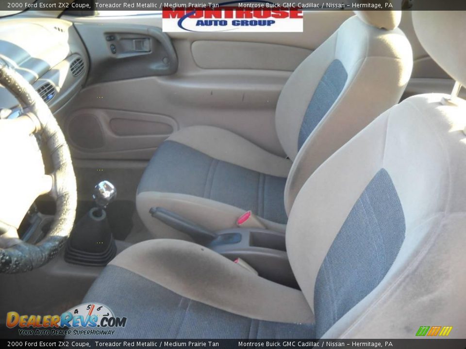 2000 Ford Escort ZX2 Coupe Toreador Red Metallic / Medium Prairie Tan Photo #10