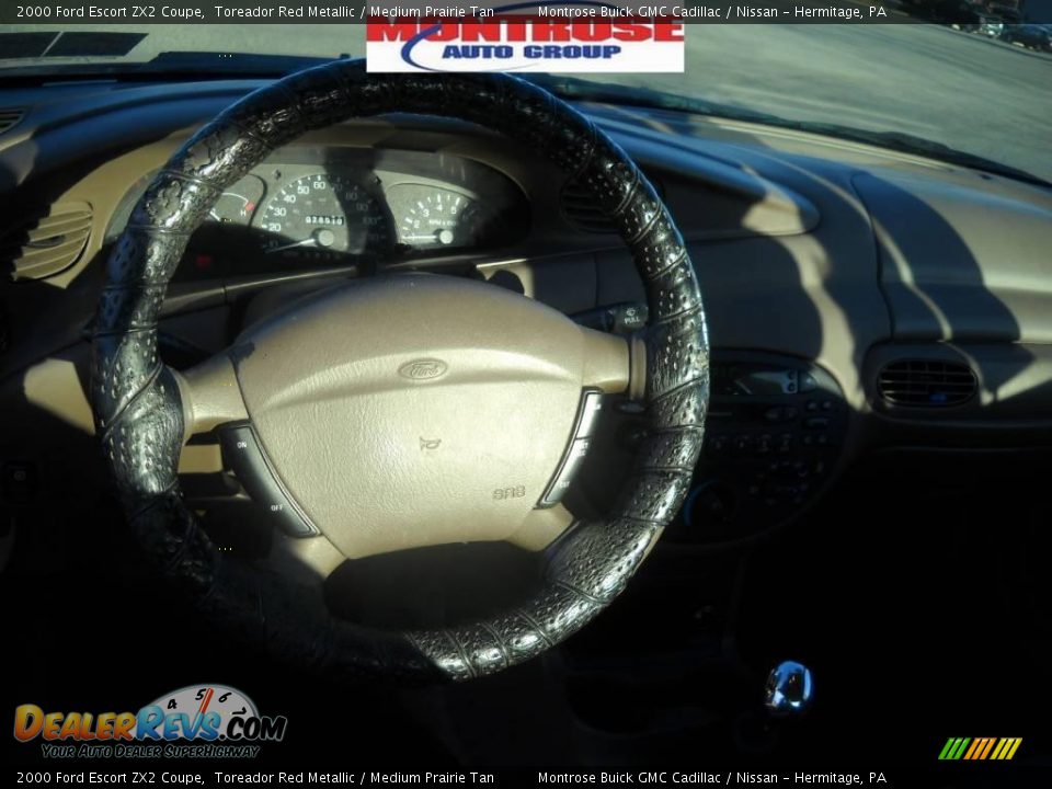 2000 Ford Escort ZX2 Coupe Toreador Red Metallic / Medium Prairie Tan Photo #12
