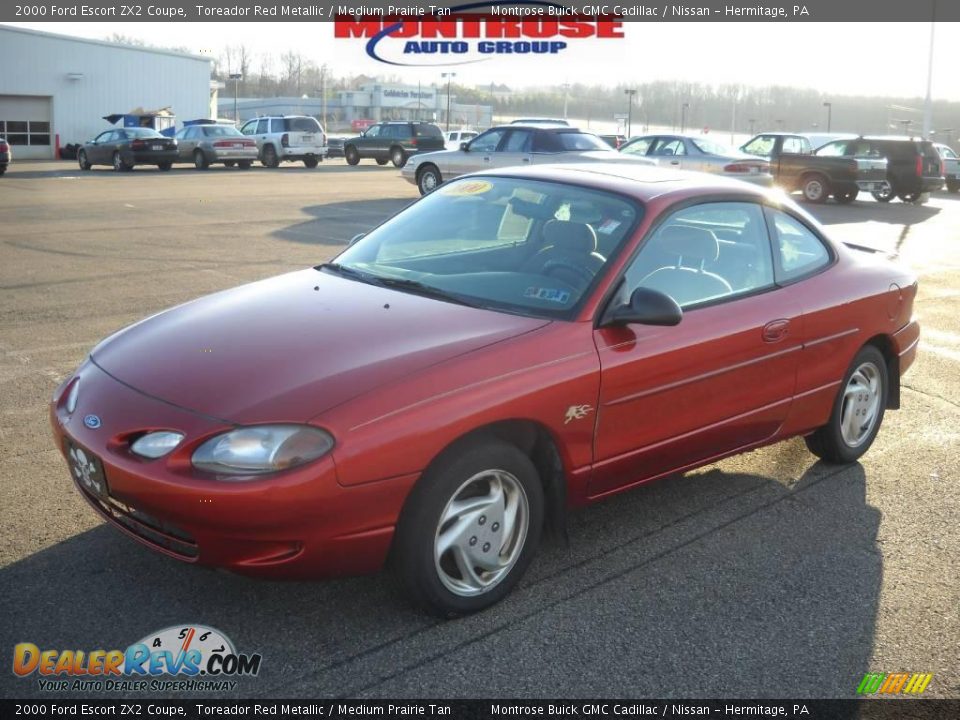 2000 Ford Escort ZX2 Coupe Toreador Red Metallic / Medium Prairie Tan Photo #20