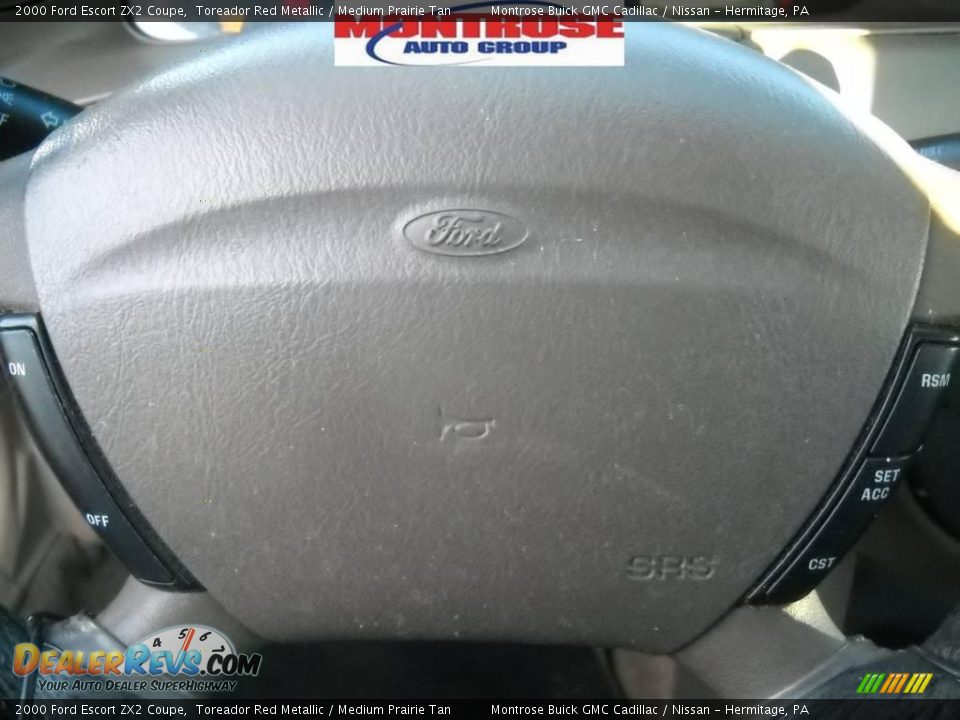 2000 Ford Escort ZX2 Coupe Toreador Red Metallic / Medium Prairie Tan Photo #29
