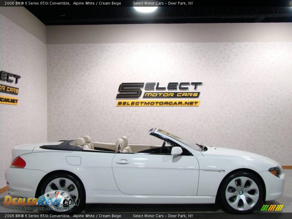2006 BMW 6 Series 650i Convertible Alpine White / Cream Beige Photo #4