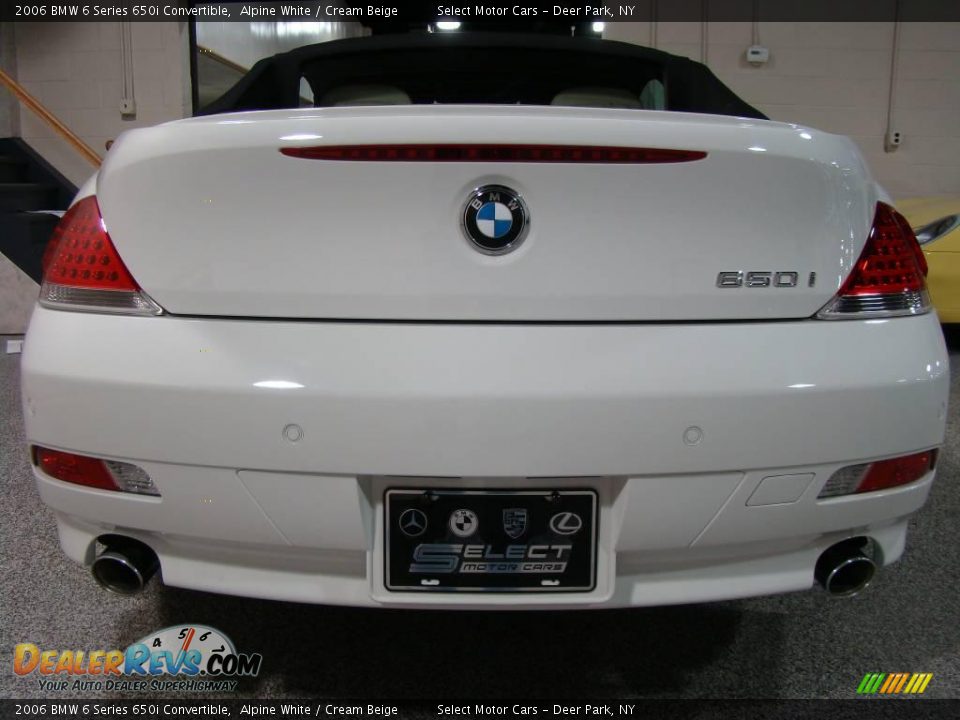 2006 BMW 6 Series 650i Convertible Alpine White / Cream Beige Photo #5